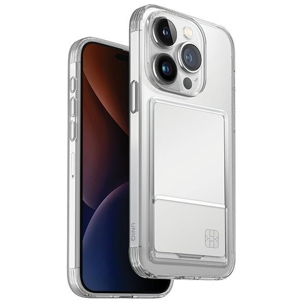 Etui UNIQ Air Fender com Porta-Cartões de Identificação para iPhone 15 Pro - transparente