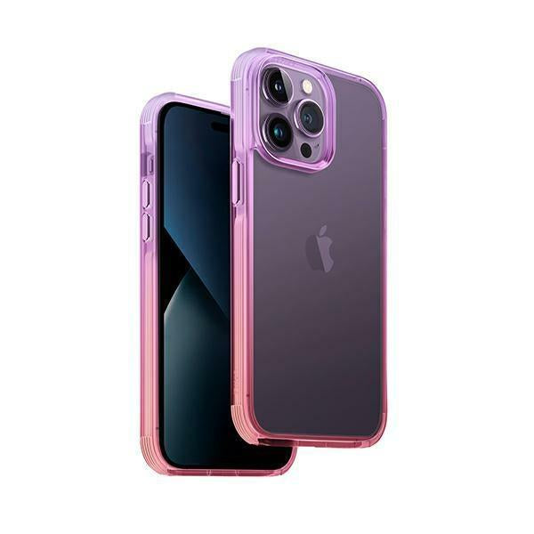 Capa Uniq Combat Duo para iPhone 14 Pro Max - lilás-rosa