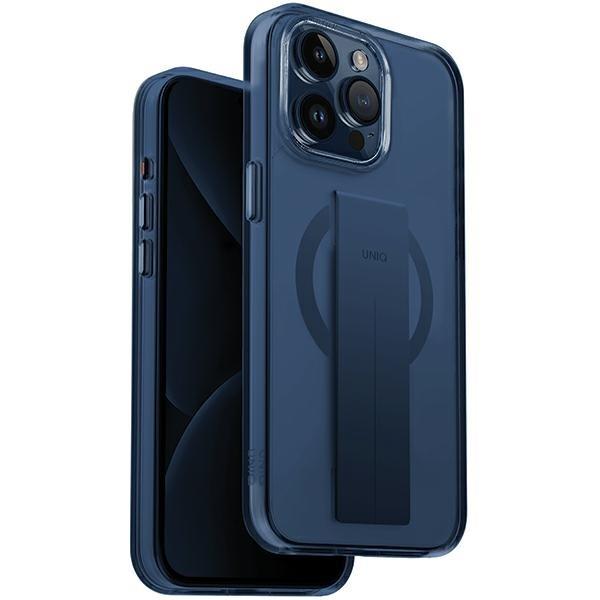 Capa UNIQ Heldro Mag Magclick para carregamento no iPhone 15 Pro - azul