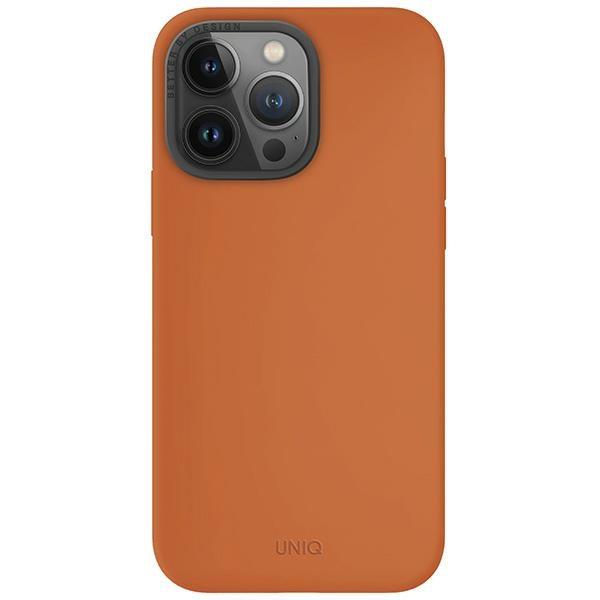 Etui UNIQ Lino Hue Magclick Charging para iPhone 15 Pro Max - laranja