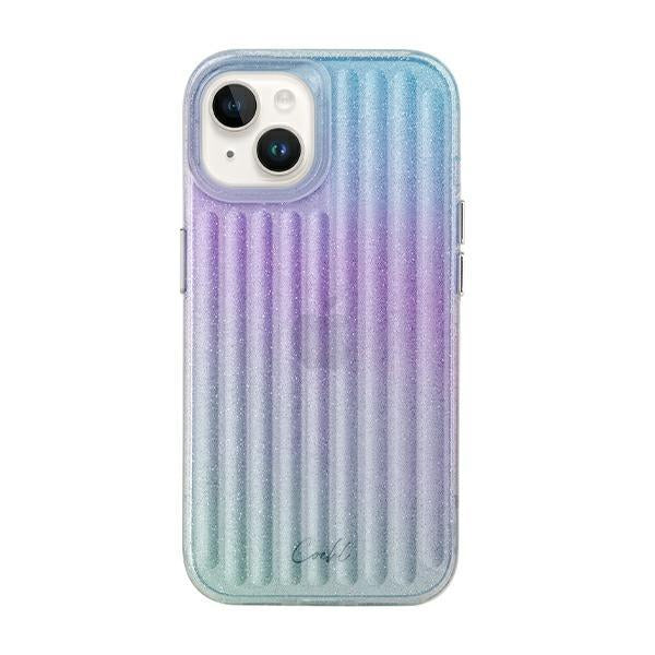 Capa Uniq Coehl Linear para iPhone 14 - rosa-azul