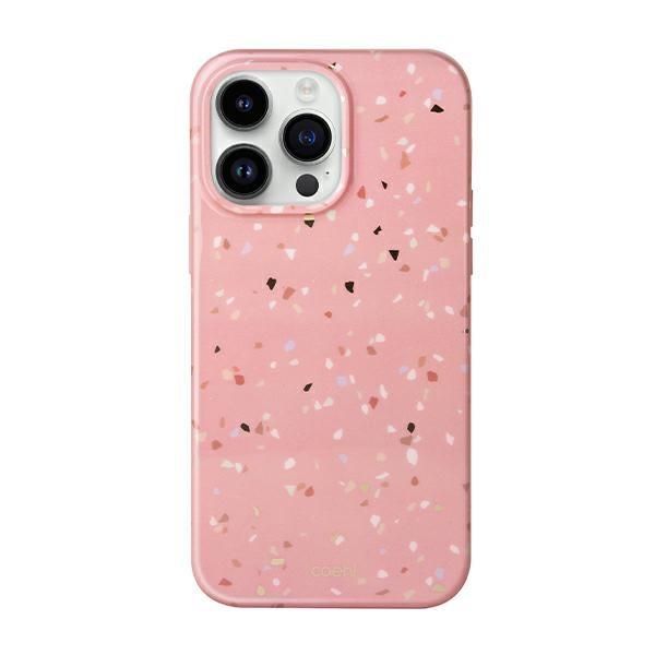 Capa UNIQ Coehl Terrazzo para iPhone 14 Pro - rosa