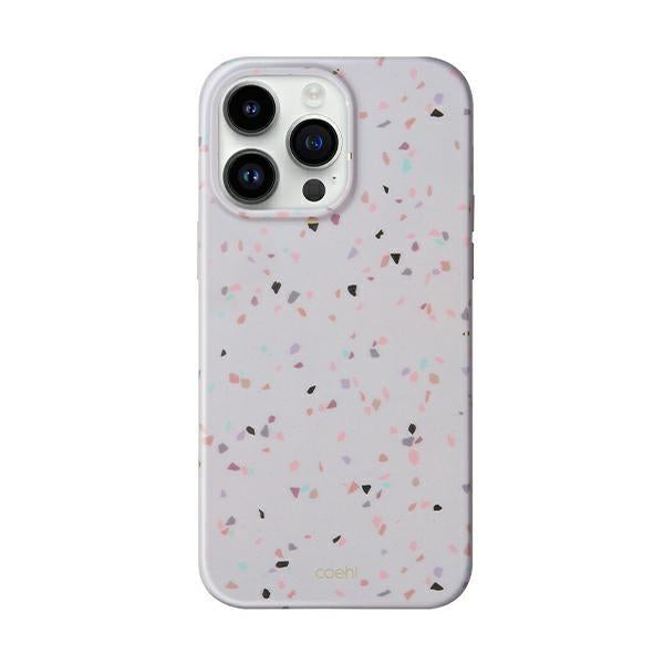 Etui UNIQ Coehl Terrazzo para iPhone 14 Pro - cor areia