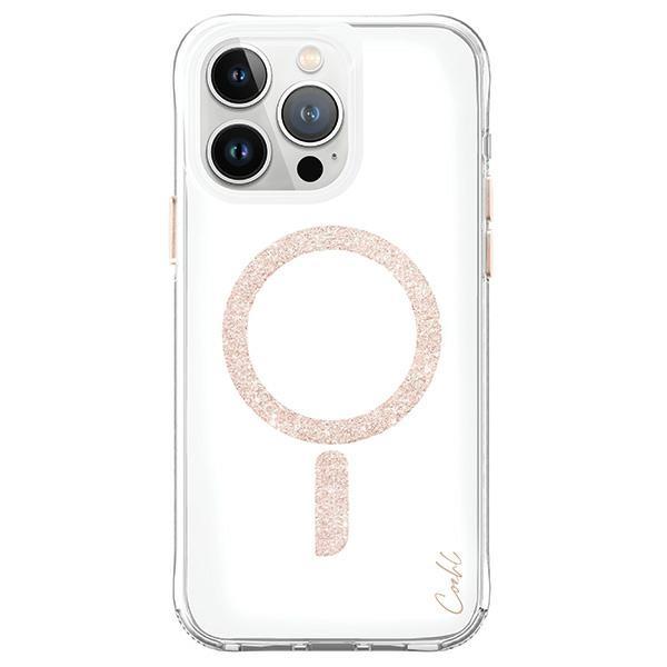 Capa UNIQ Coehl Glace de Carregamento Magnético para iPhone 15 Pro - rosa-dourado