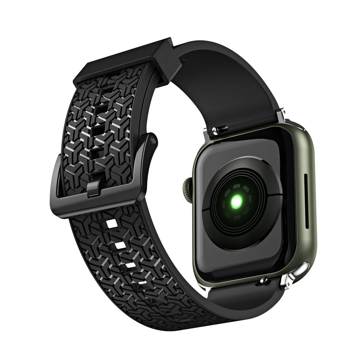 Pulseira Y para Apple Watch 7 / 6 / 5 / 4 / 3 / 2 / SE (41 / 40 / 38mm) bracelete preto para relógio