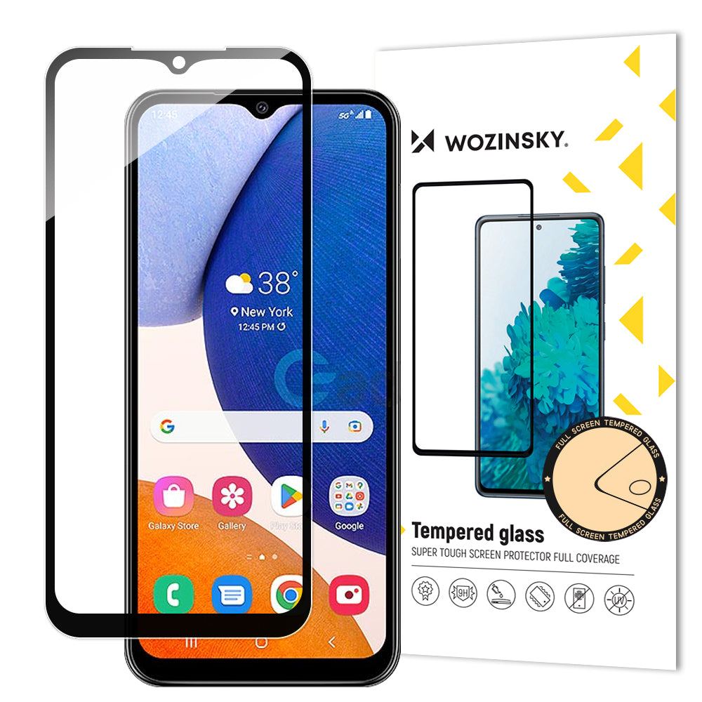 Vidro Temperado Wozinsky Full Glue para Samsung Galaxy A14 5G / A14 9H cobertura total da tela com borda preta