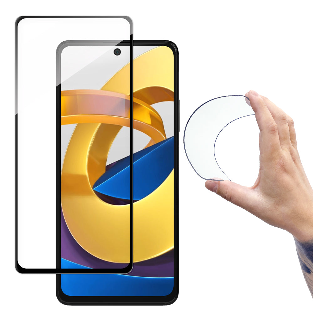 Película de Vidro Temperado Wozinsky Full Cover Flexi Nano com borda para Xiaomi Redmi Note 11T 5G / Redmi Note 11S 5G / Poco M4 Pro 5G transparente