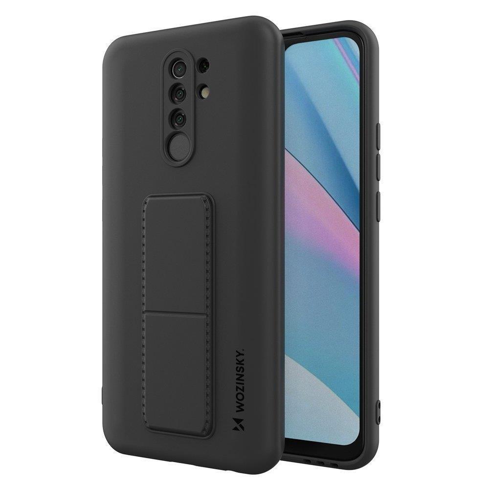 Capa Wozinsky Kickstand em silicone com suporte para Samsung Galaxy S21 Ultra 5G, cor-de-rosa