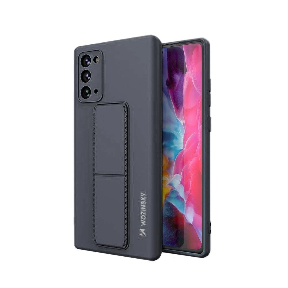 Capa Wozinsky Kickstand em silicone com suporte para Samsung Galaxy Note 20, preta
