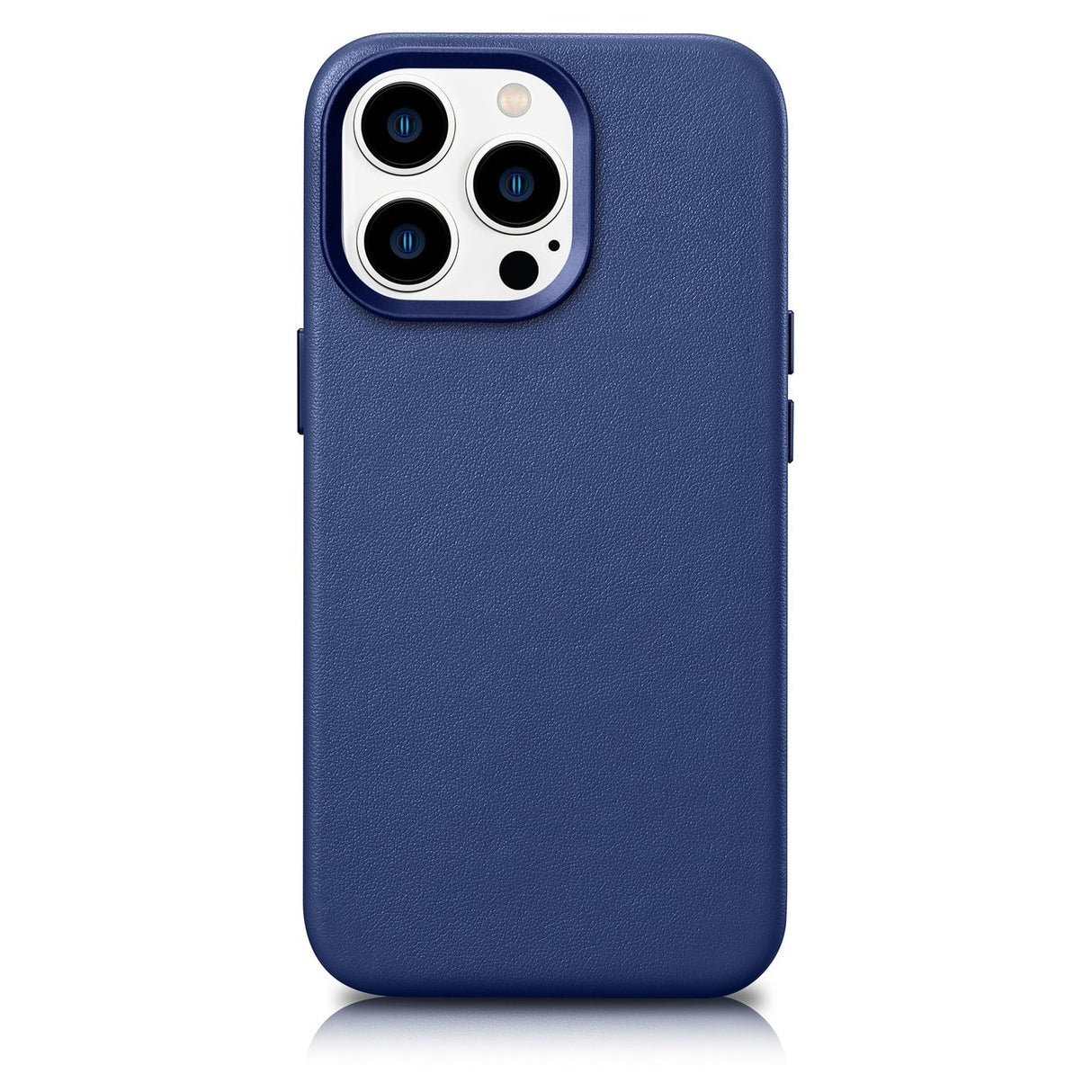 Capa iCarer de Couro, estojo de couro natural para iPhone 14 Pro azul (WMI14220706-BU) (compatível com MagSafe)