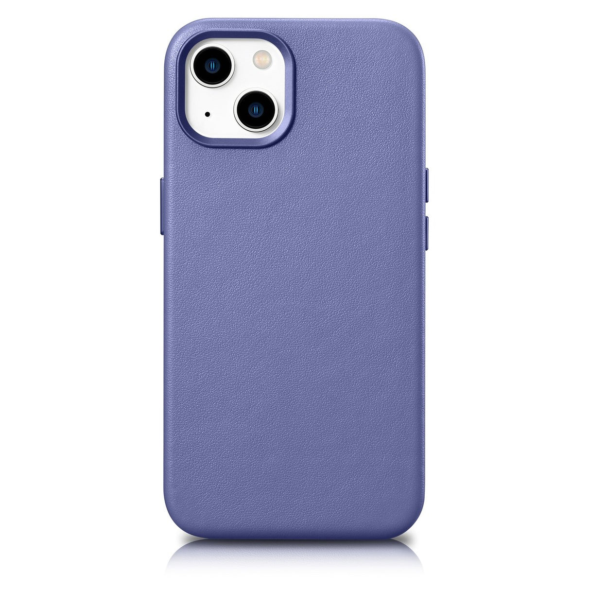 Capa iCarer de Couro, estojo de couro natural para iPhone 14 Plus na cor lilás claro (compatível com MagSafe)