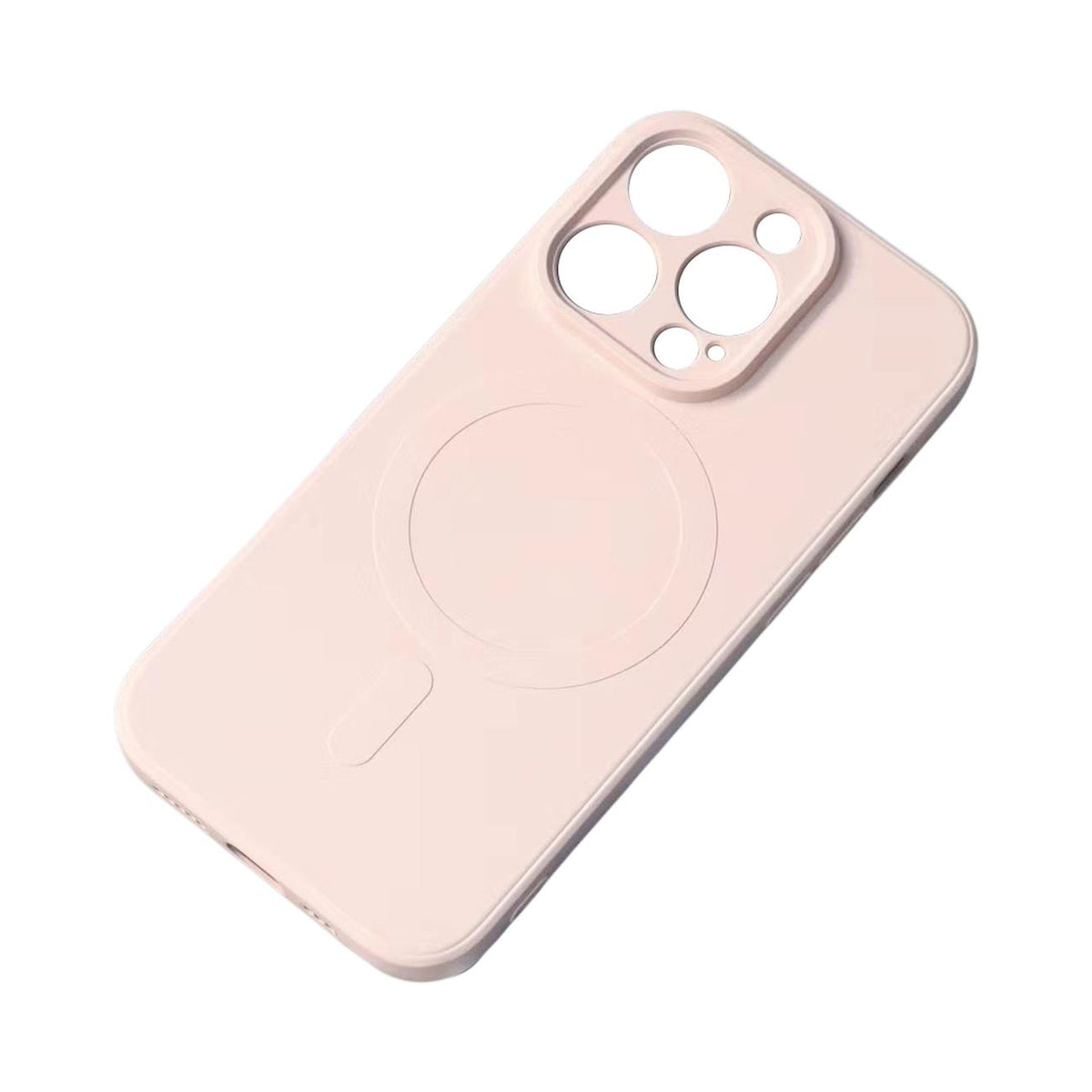 Caso de silicone magnético para iPhone 14 Pro Max com Magsafe - bege