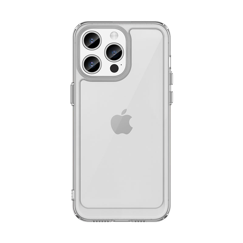 Capa reforçada com moldura elástica para iPhone 15 Pro Max Outer Space - transparente