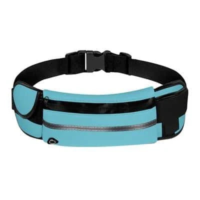 Bolsa de Cintura para Desporto com Faixas Refletoras Azul - Multi4you®