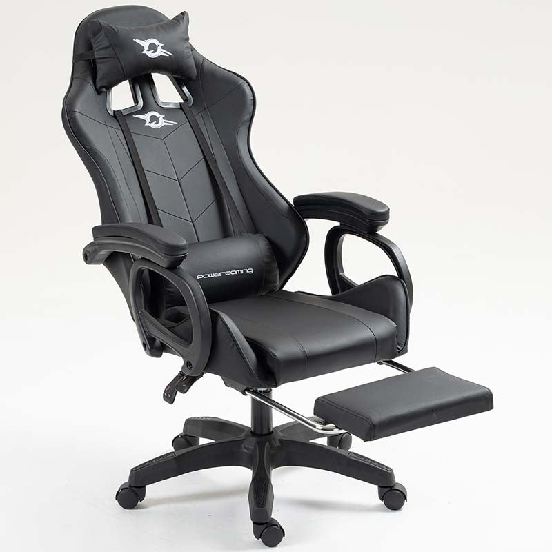 Cadeira Gaming Massagem 7 pontos Branco / Preto Apoio para os pés