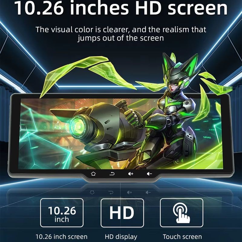 Ecrã tátil universal SWM B5314 10,26 polegadas Carplay e Android Auto sem fios Preto