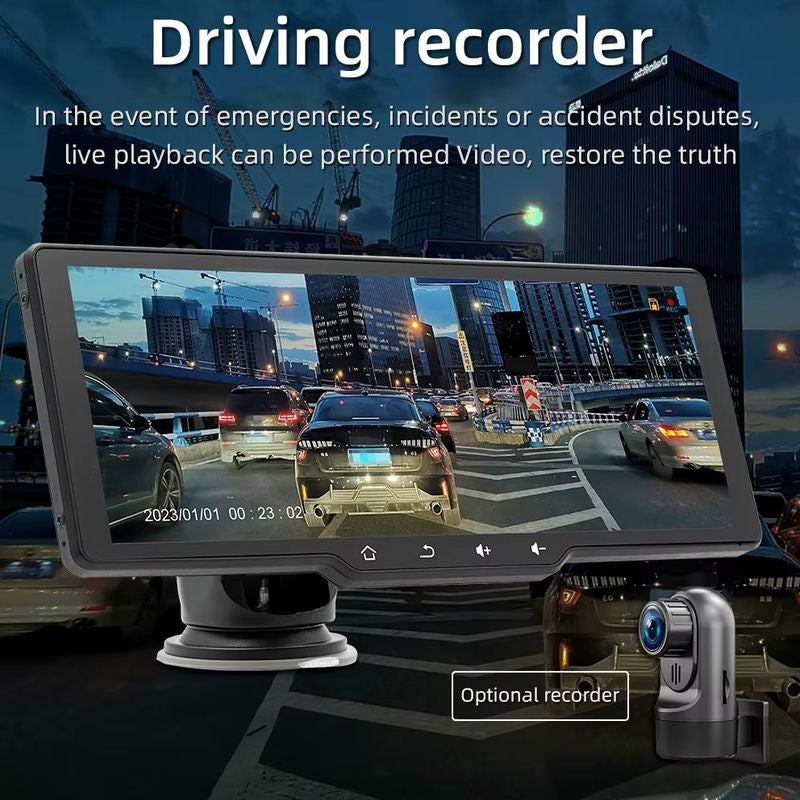 Ecrã tátil universal SWM B5314 10,26 polegadas Carplay e Android Auto sem fios Preto