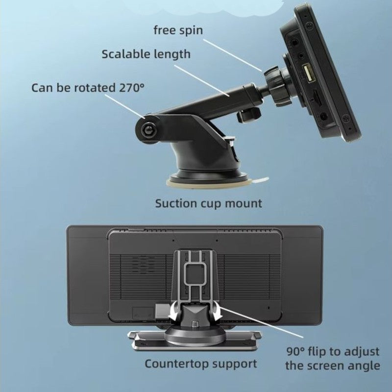 Ecrã tátil universal SWM B5314 10,26 polegadas Carplay e Android Auto sem fios Preto