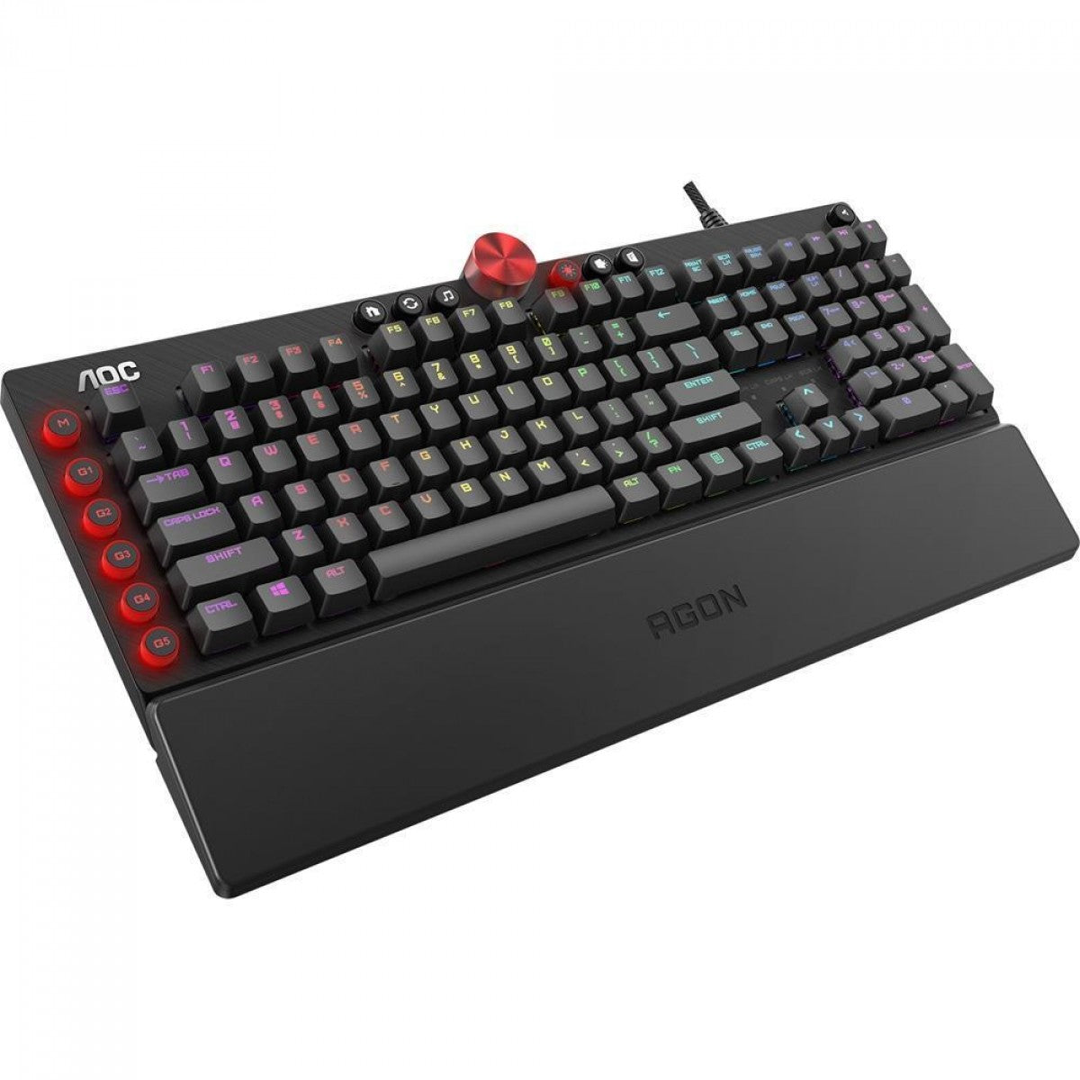 Teclado Gaming AGON GK700 (Wireless - Mecânico - Inglês - Preto) (GRADE A)