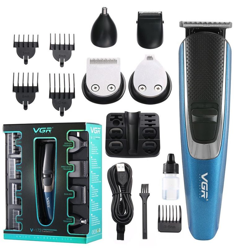 Kit de Grooming Profissional VGR V-172 – Máquina de Corte e Aparadores Multifunções - Multi4you®