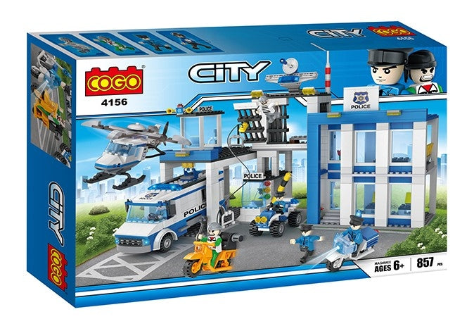 COGO POLICE 4156 CITY Blocos de construção Esquadra de Polícia / Police Station 857pcs