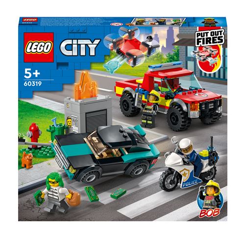 LEGO City 60319 Salvamento dos Bombeiros e Perseguição Policial