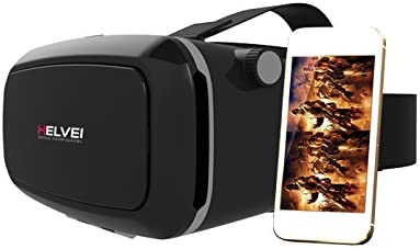 Helvei Óculos de Realidade Virtual VR 3D + Comando iOS/Android