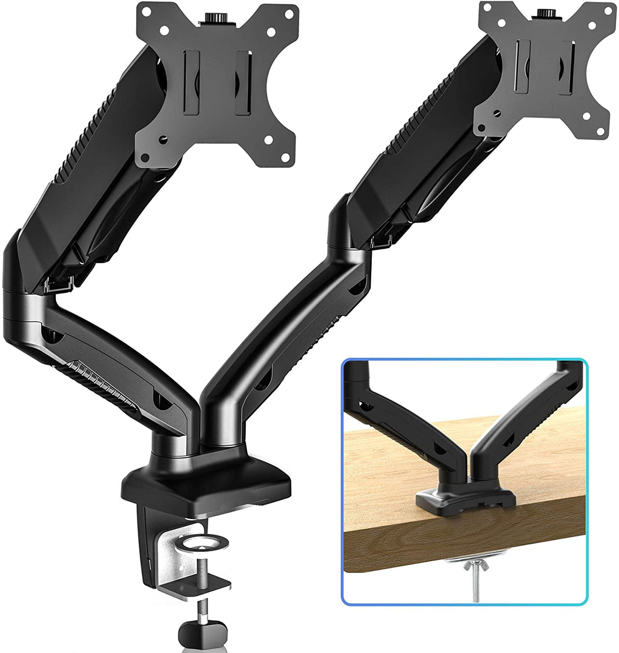 FITUEYES Suporte Monitor de Braço Duplo Articulável VESA 75 mm e 100 mm