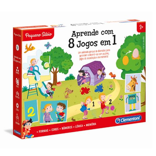 Aprende com 8 Jogos em 1 - Clementoni