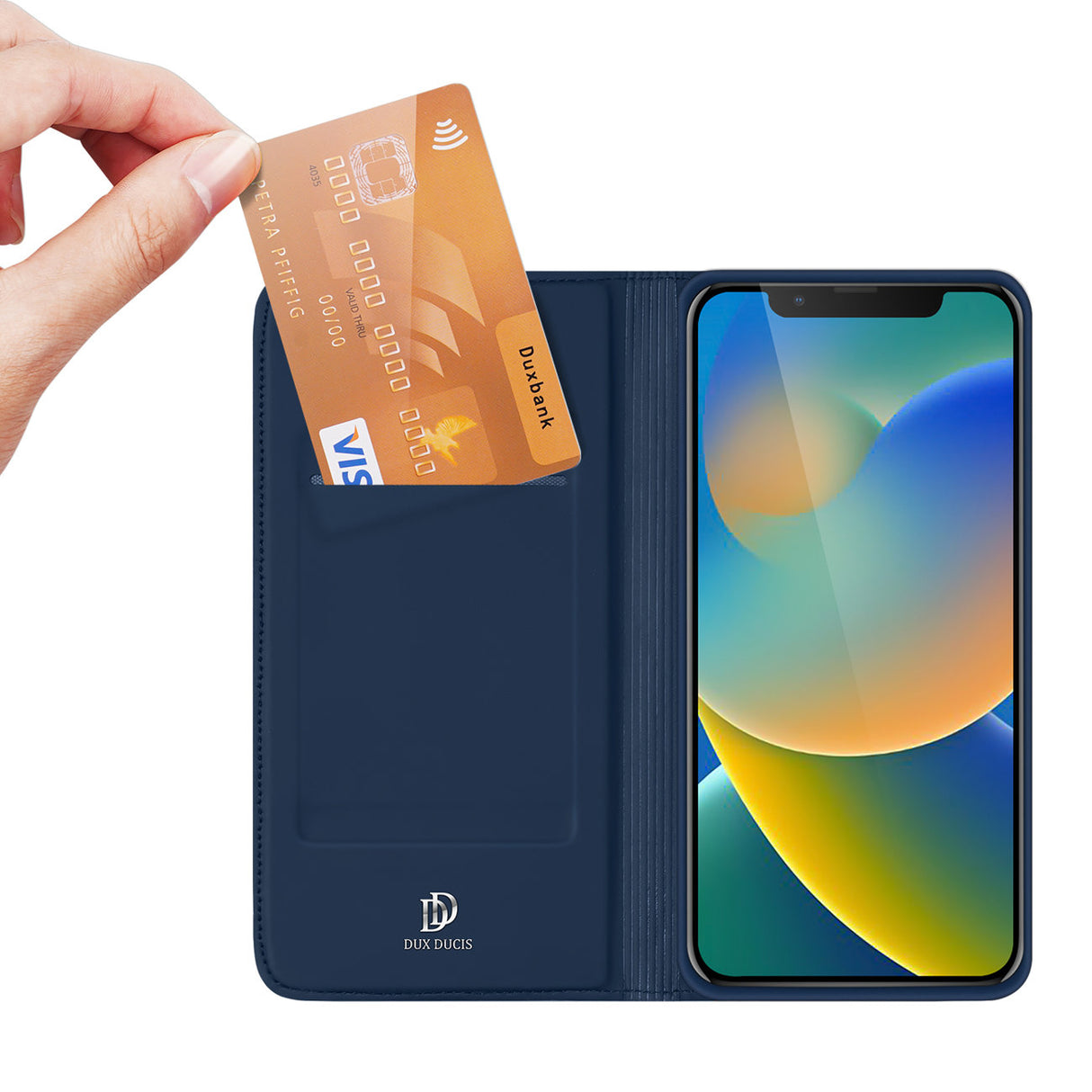 Dux Ducis Skin Pro Capa Flip Cover iPhone 14 Azul
