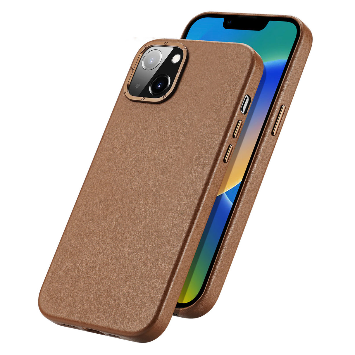 Dux Ducis Grit Capa Couro Elegante iPhone 14 (Compatível Magsafe)