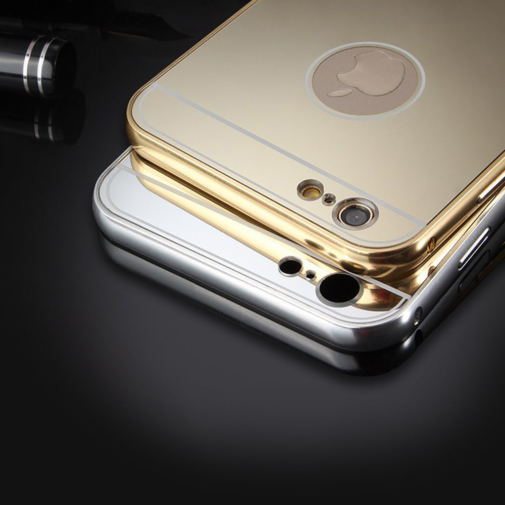 Capa de metal espelho para Samsung Galaxy J5 2016 J510 rosa