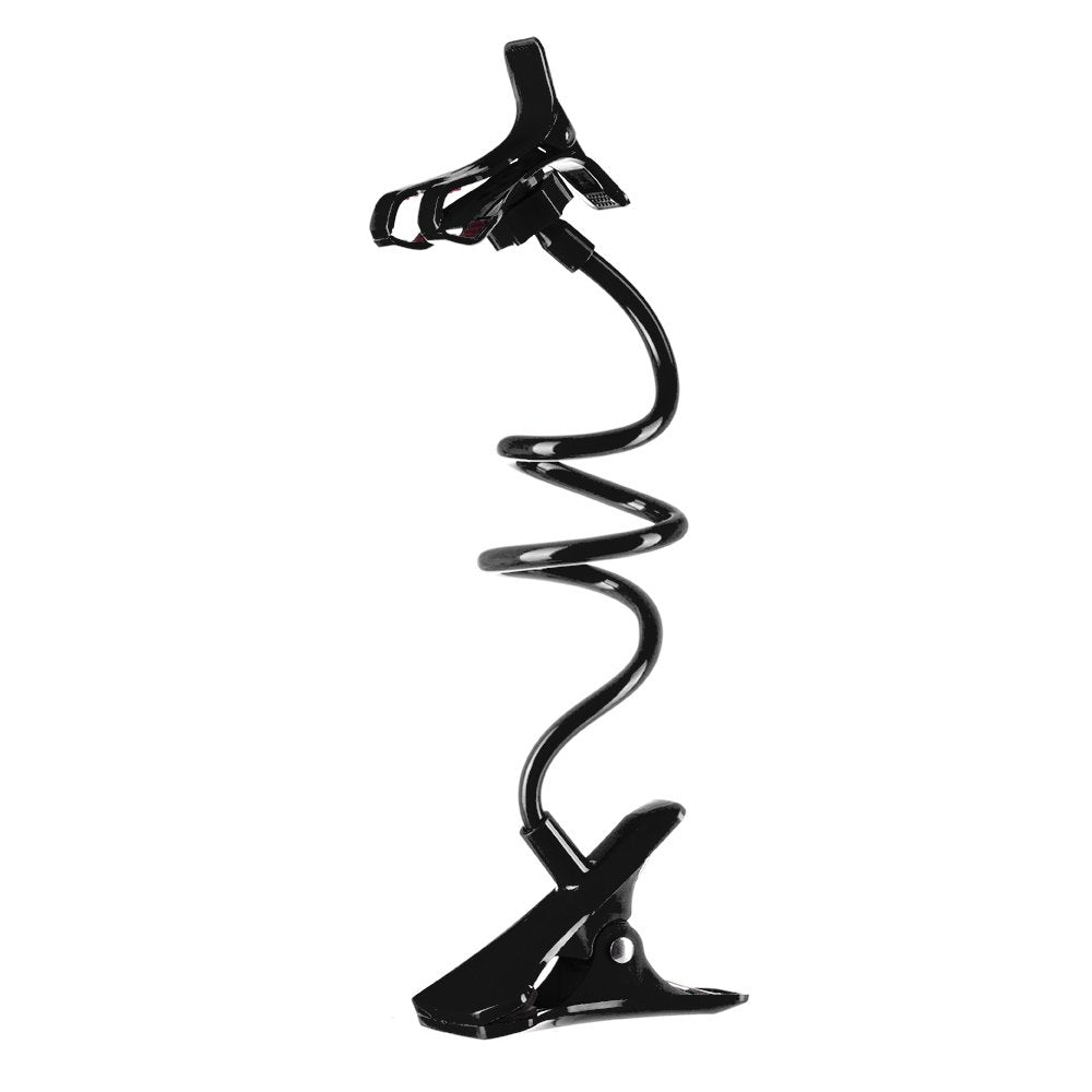 Porta-clipes universal para tubo preguiçoso para celular com braço longo flexível preto