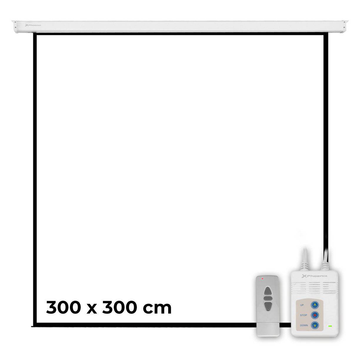 Tela de Projeção Elétrica 300cmx300cm1:1, 4:3, 16:9 3M X 3M PHOENIX