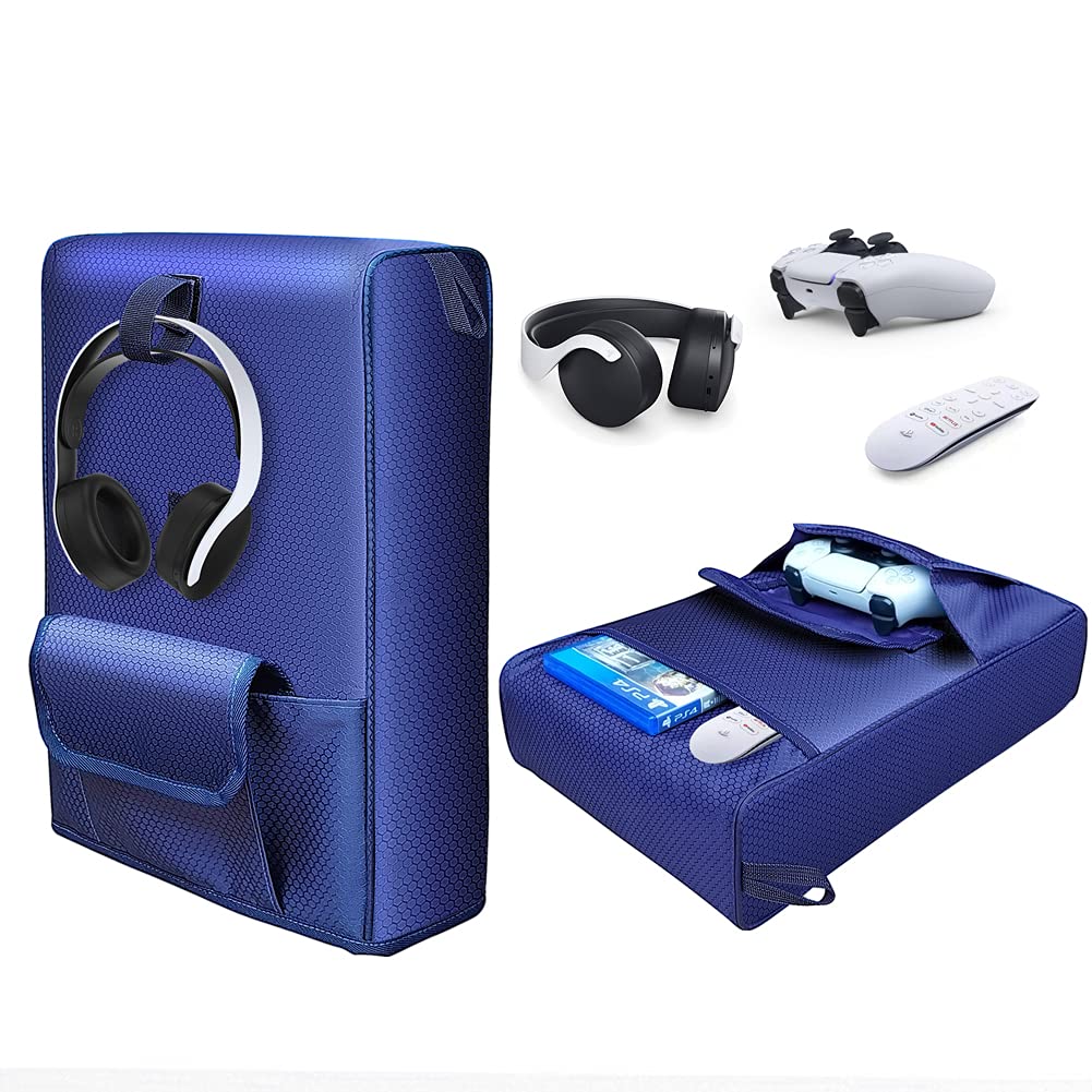 Case de Proteção Para Consola Sony PS5 com Suporte para Comando e Headset