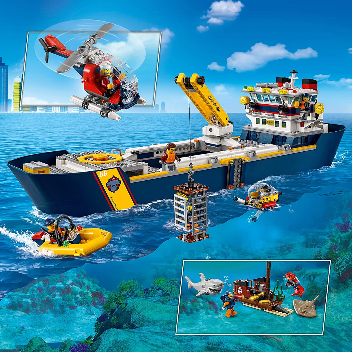 LEGO City 60266 Barco de Exploração do Oceano