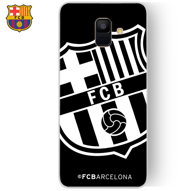 Capa para Samsung A600 Galaxy A6 FC Barcelona Black Football