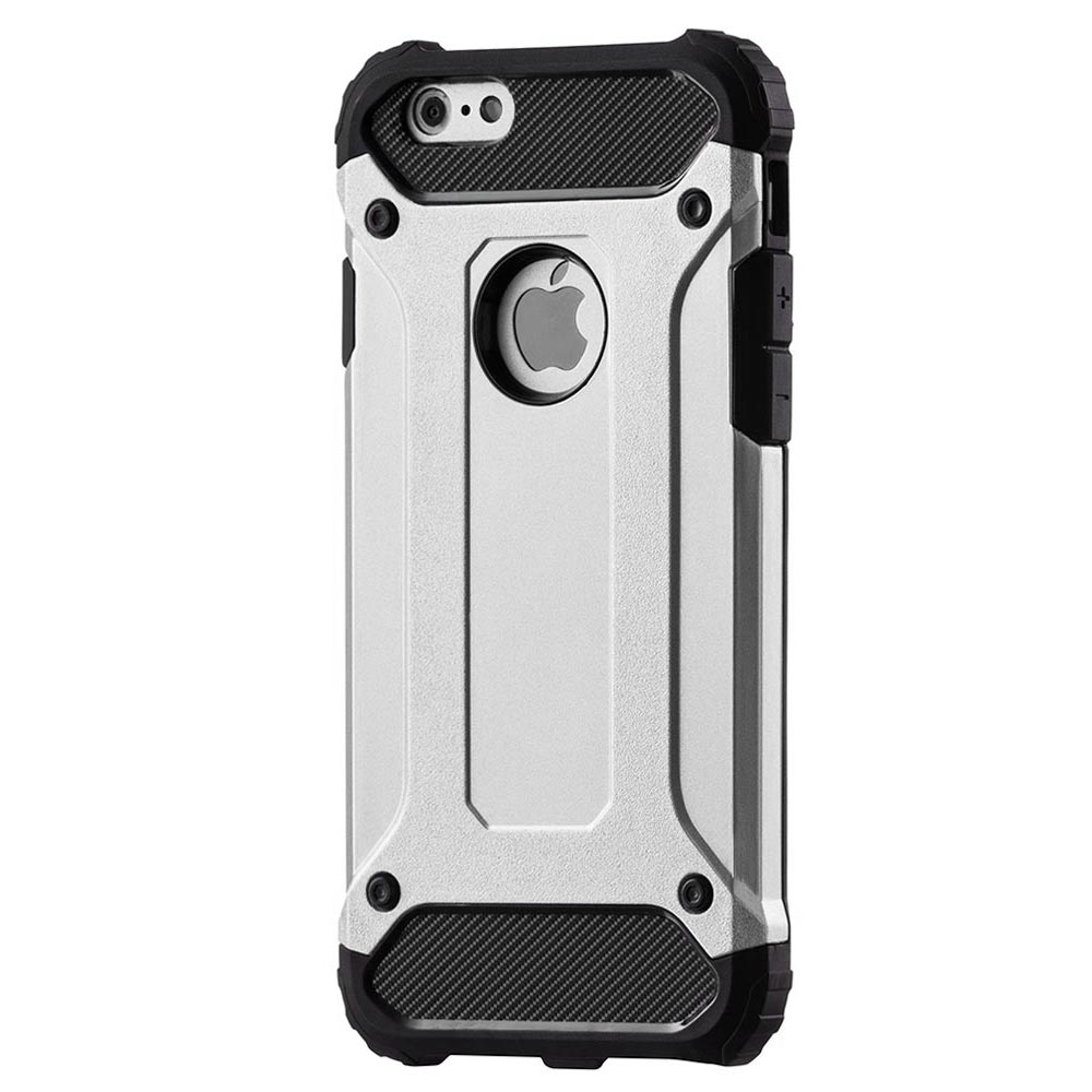 Capa Hybrid Armor Capa resistente e resistente para iPhone 6S 6 prata