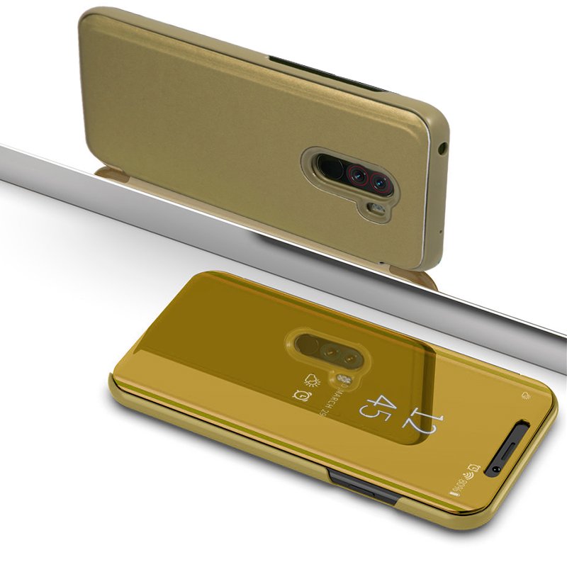 Capa Flip Xiaomi Pocophone F1 Clear View Gold