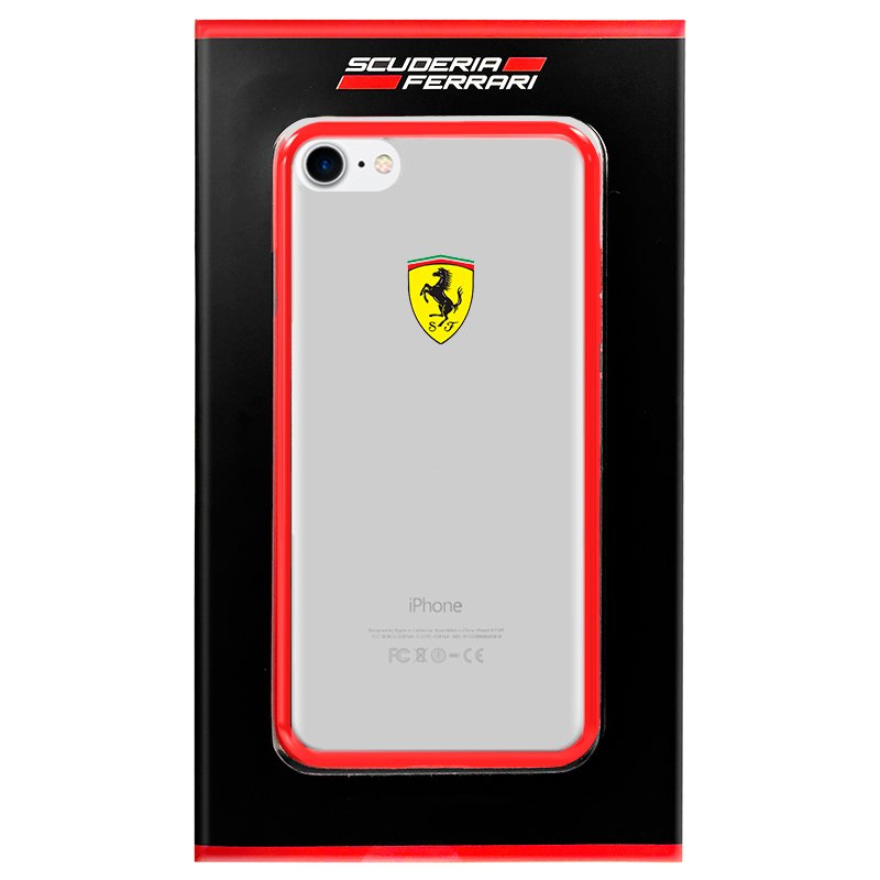 Capa IPhone 7/8 / SE (2020) Ferrari Transparente Vermelho