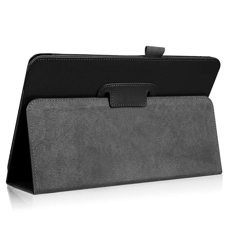 Capa em Pele para Samsung Galaxy Tab A (2018) T590 / T595 Preta Lisa 10,5 "