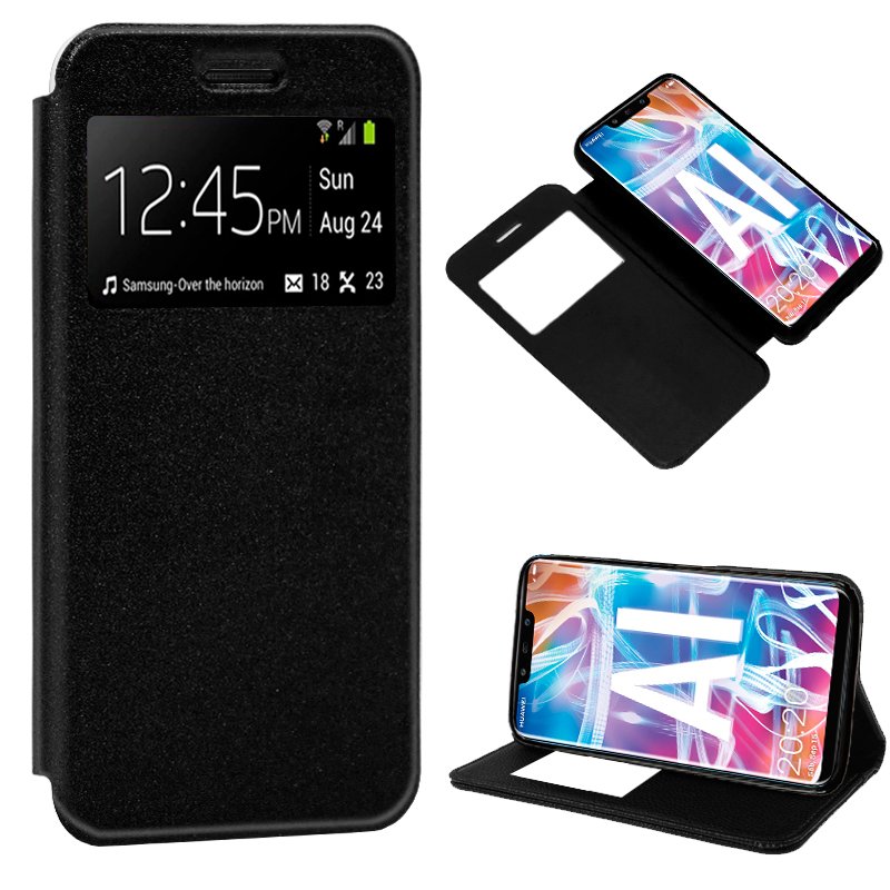 Capa Flip Huawei Mate 20 Lite Plain Black