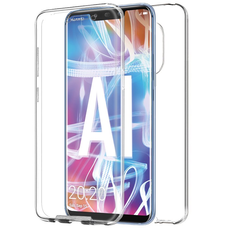 Capa silicone 3D para Huawei Mate 20 Lite (frente e verso transparentes)