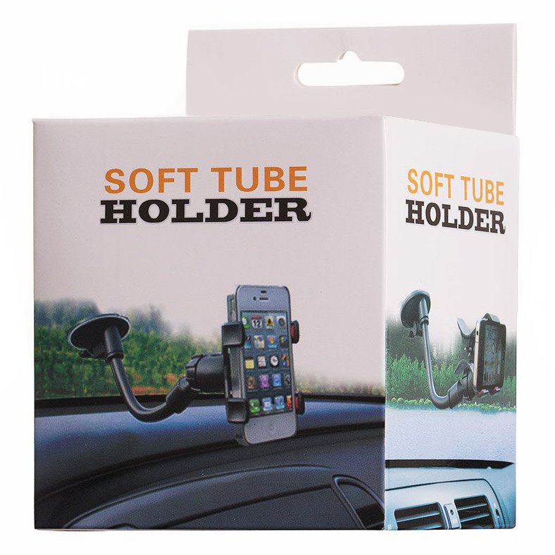 Suporte universal para telefone para pára-brisa de carro com presilha preta