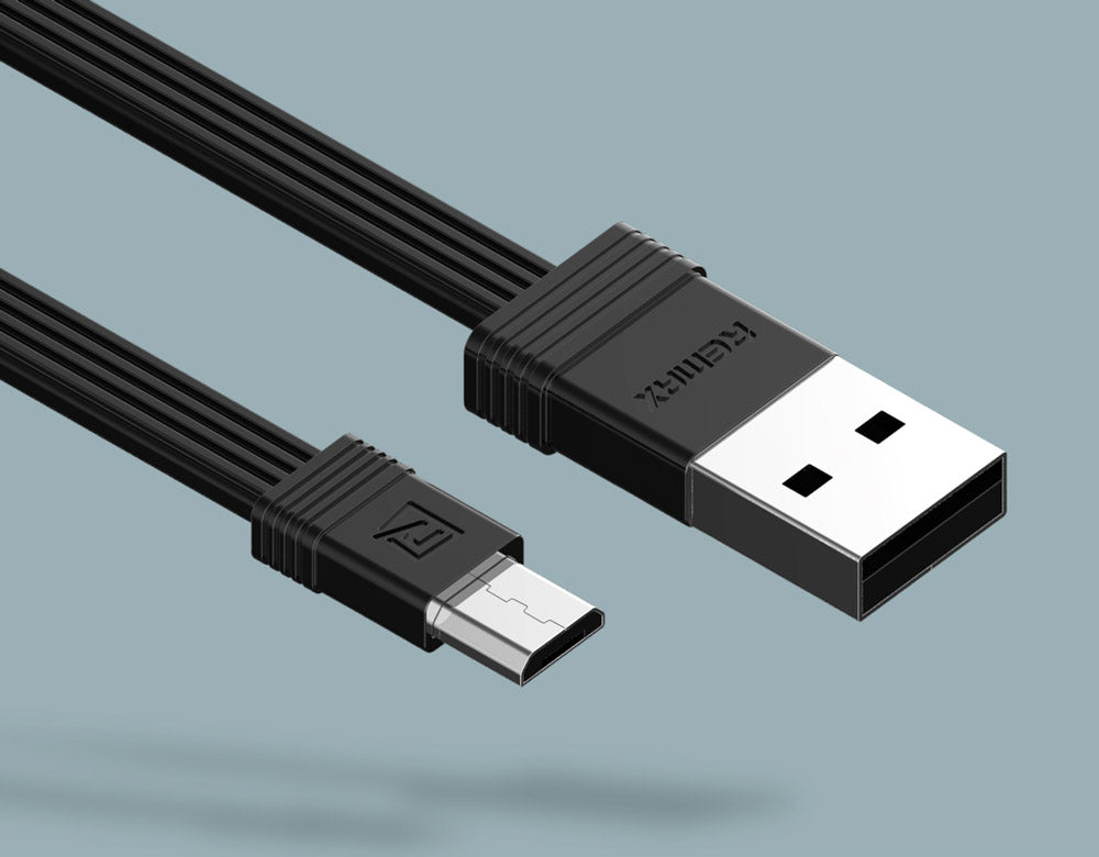 Conjunto de cabos micro USB Remax Tengy 2x USB 1M - 16CM preto