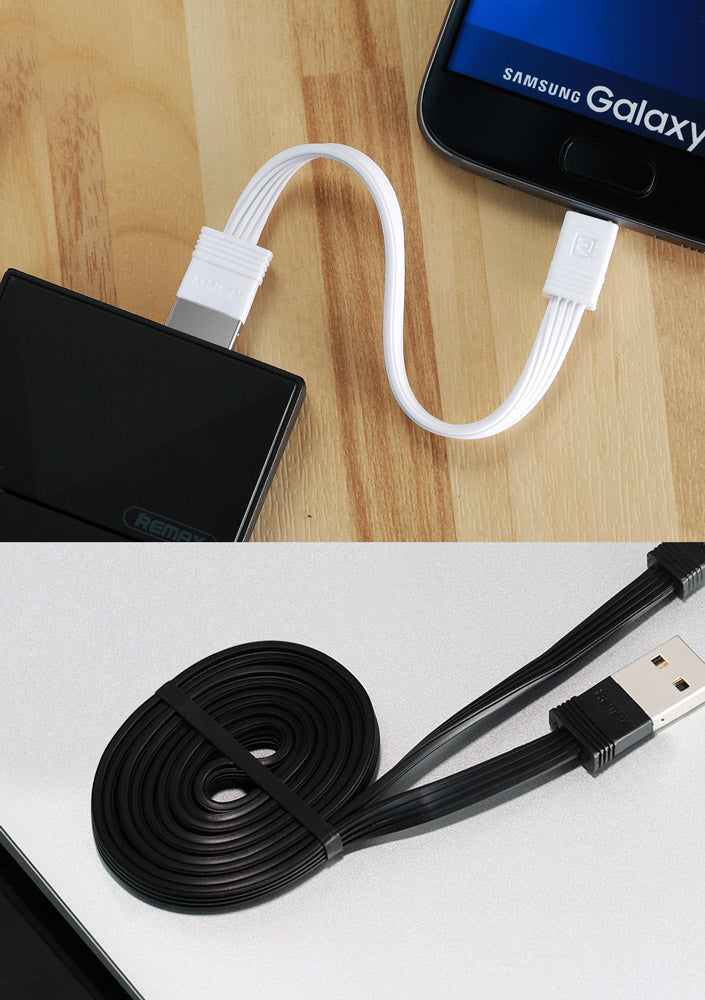 Conjunto de cabos micro USB Remax Tengy 2x USB 1M - 16CM preto