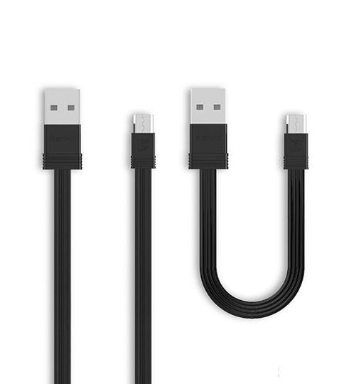 Conjunto de cabos micro USB Remax Tengy 2x USB 1M - 16CM preto