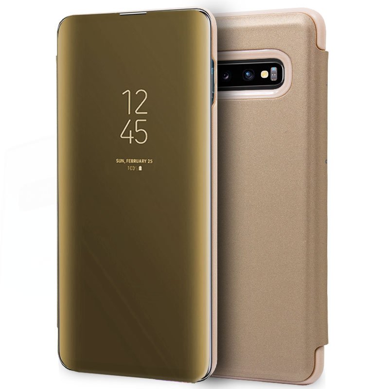 Capa Flip Samsung G973 Galaxy S10 Clear View Gold