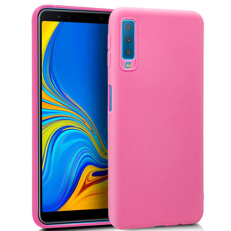 Capa Silicone Samsung A750 Galaxy A7 (Rosa)