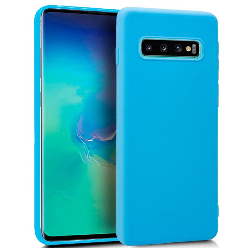 Capa silicone para Samsung G975 Galaxy S10 Plus (azul claro)